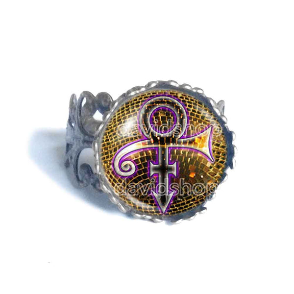 Prince Ring RIP Ankh Purple Rain Art Fashion Jewelry Gift Sign